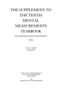 The ... Mental measurements yearbook.