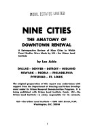 Nine cities: the anatomy of downtown renewal ; a retrospective review of nine cities in which panel studies were made